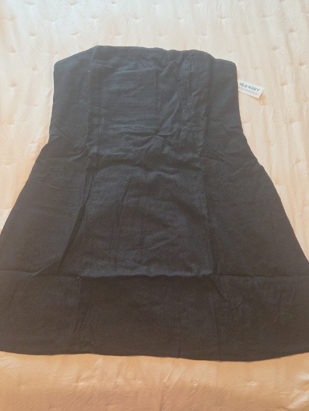 Old Navy Black Strapless Linen Tube Mini Dress